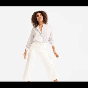 Everlane Wide Leg Crop Pants in Bone